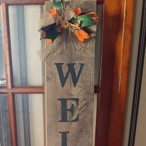 Welcome Pumpkin porch sign